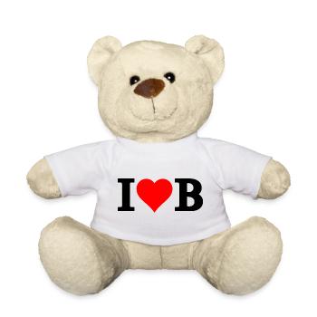 Rotes Herz für Berlin - Teddy - Weiß - Vorne
