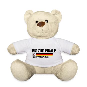 Bis zum Finale – Deutschland Fan Shirt - Teddy - Weiß - Vorne
