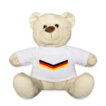 DEUTSCHLAND GERMANY EUROPA DEUTSCHE SPORT FAN - Teddy - Weiß - Vorne
