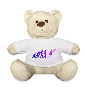 Geschenkidee für einen Tennis mit Tennis - Teddy - Weiß - Vorne