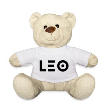 Prénom Leo - Nounours - blanc - Devant