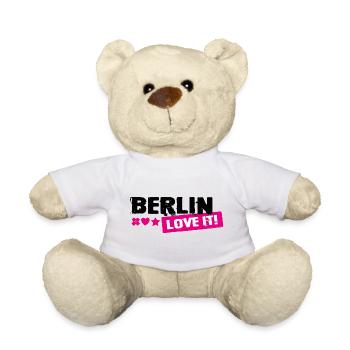 Berlin Love It Pink Stamp - Teddy - Weiß - Vorne