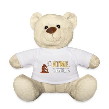 Atme. Bewege. – Rutschfeste Yoga-Fans – Yoga. - Teddy - Weiß - Vorne