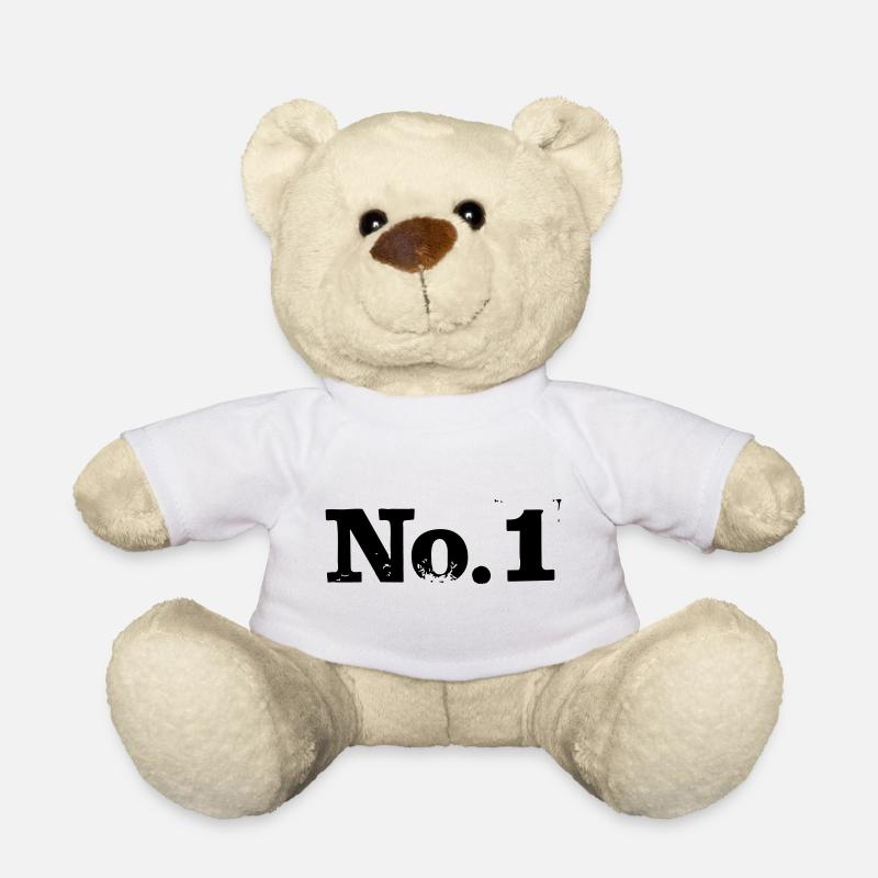 No. 1 - Number 1 - Teddy Bear - white