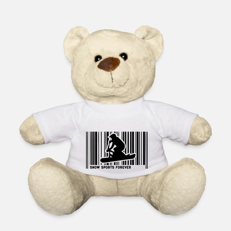 snowscoot code barre - Nounours - blanc