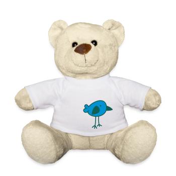 bird - Teddy Bear - white - Front