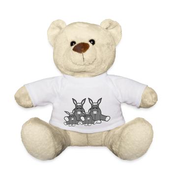 couple amour famille frères et sœurs progéniture jeune ma - Nounours - blanc - Devant