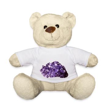 Ein Amethyst ist ein ganz besonderer Blickfang - Teddy - Weiß - Vorne