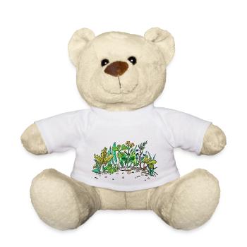 Green meadow - Teddy Bear - white - Front