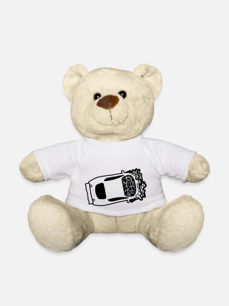 accident crash total damage crushed dents broken s - Teddy Bear - white