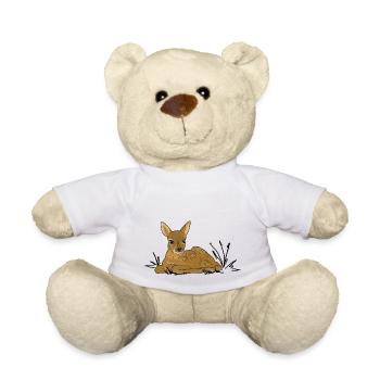 Rehkitz, Wald - Teddy - Weiß - Vorne