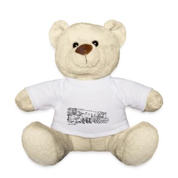 Mobile crane truck crane 7 eighth LTM1450 New - Teddy Bear - white - Front