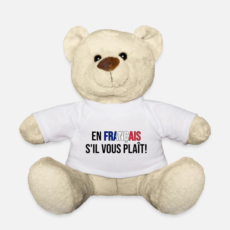 En français s'il vous plaît! (schwarz) - Teddy - Weiß