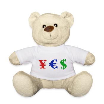 Yen Euro Dollar - YES - Teddy - Weiß - Vorne