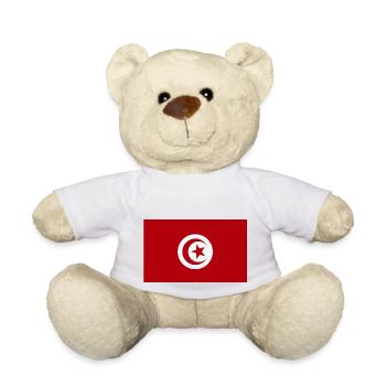 Tunisie Drapeau - Nounours - blanc - Devant