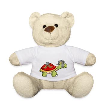 "Testudo - Die römische Schildkröte" - Teddy - Weiß - Vorne