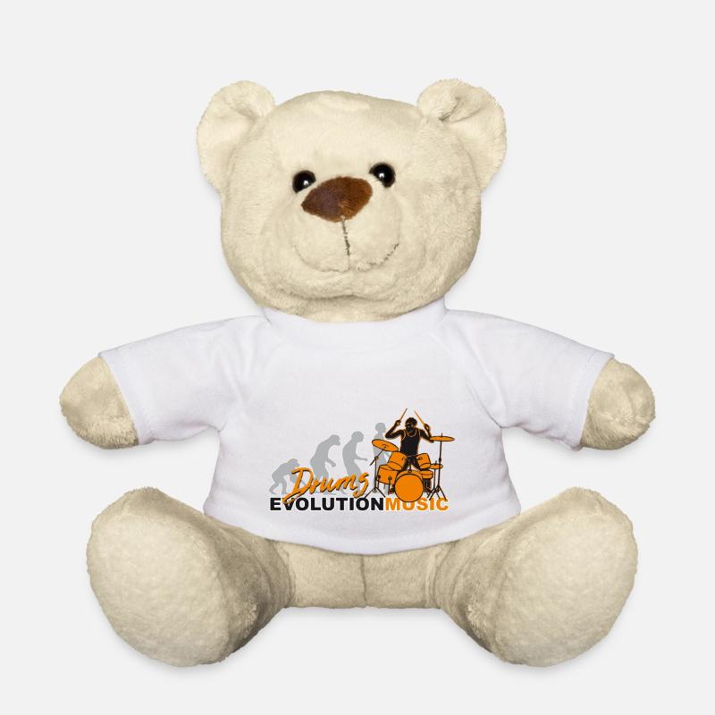 Drums, drummer, drums, evolution music - Teddy Bear - white