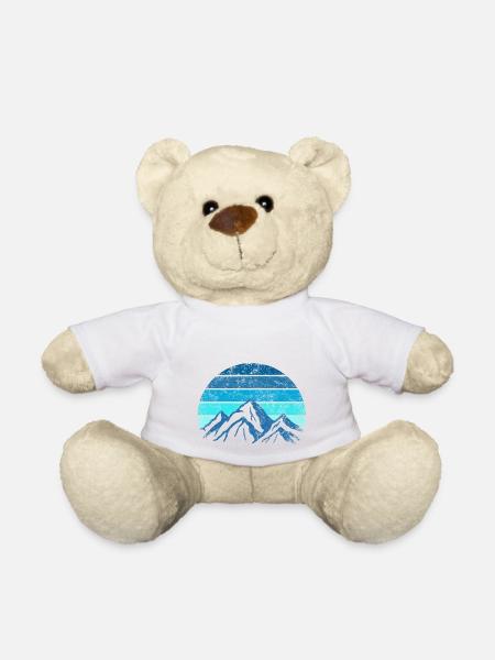 Montagnes bleues Abstraite - Nounours - blanc
