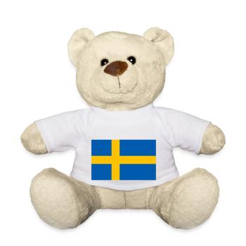 Schweden Flagge - Teddy - Weiß - Vorne