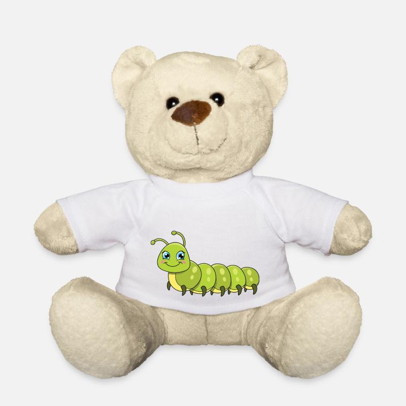 Raupe - Teddy - Weiß