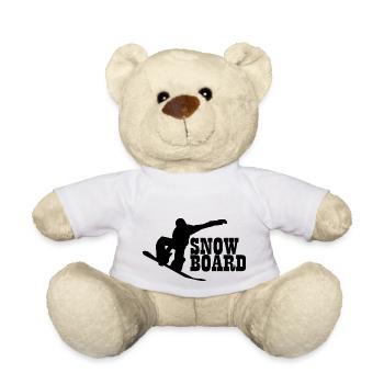 Snowboard Snowboarder - Nounours - blanc - Devant