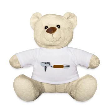 T-shirt porte-filtre Barista Cadeau Café Café - Nounours - blanc - Devant