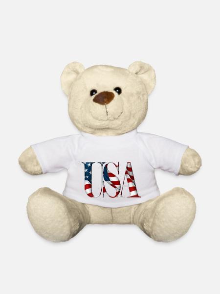 USA-Text - Teddy - Weiß