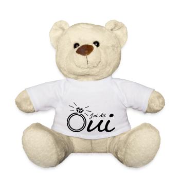 j ai dit oui - mariage - Nounours - blanc - Devant