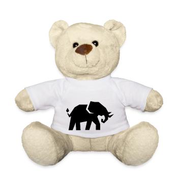 Éléphant - Nounours - blanc - Devant
