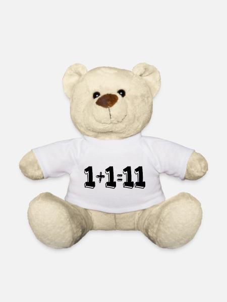 1 plus 1 égal 11 - Nounours - blanc