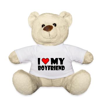 I love my boyfriend - Nounours - blanc - Devant