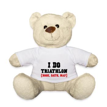 ICH MACHE TRIATHLON (BUCH, BAD, NICKERCHEN) - Teddy - Weiß - Vorne