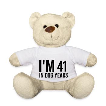 Ich bin 41 in Hundejahren - Teddy - Weiß - Vorne
