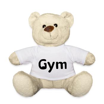 Salle de sport | Biceps en fitness - Nounours - blanc - Devant