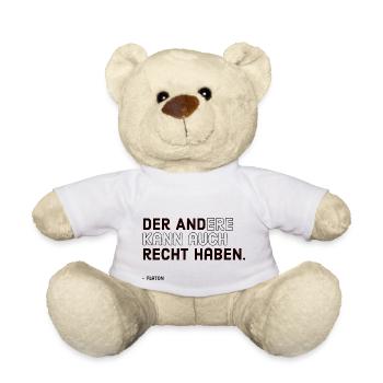 Der andere kann auch recht haben - Zitat Platon - Teddy - Weiß - Vorne
