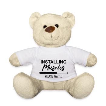 installing muscles - Teddy Bear - white - Front