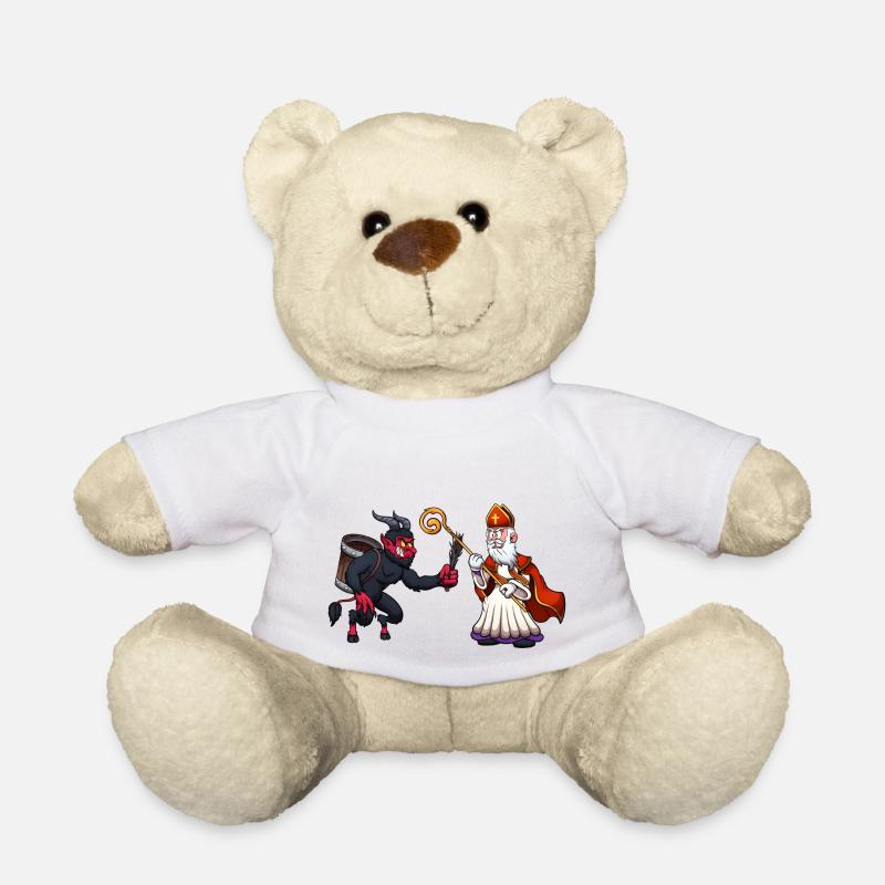 Sankt Nikolaus VS Krampus - Teddy - Weiß