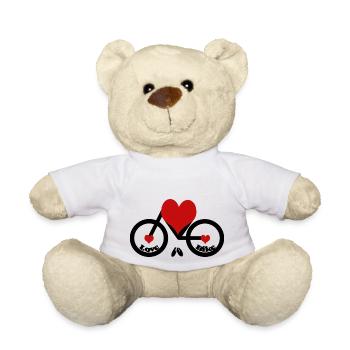 J’adore faire du vélo - Nounours - blanc - Devant