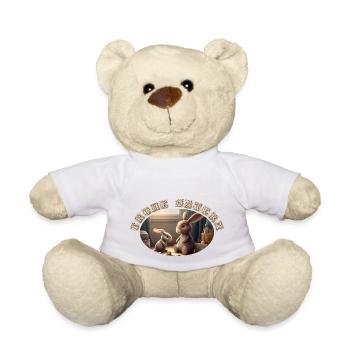 Two Bunnies Happy Easter Gift - Teddy Bear - white - Front