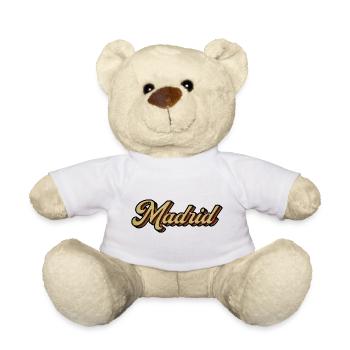 Madrid Retro Striped Script - Teddy Bear - white - Front