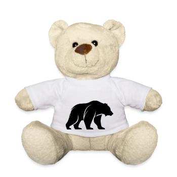 Schwarzbär - Teddy - Weiß - Vorne