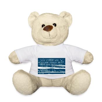 Neue Wege gehen. Jede Stunde und Sekunde. - Teddy - Weiß - Vorne