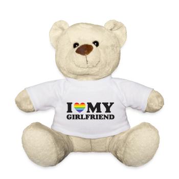 J’aime ma copine - LGBTQ - Nounours - blanc - Devant