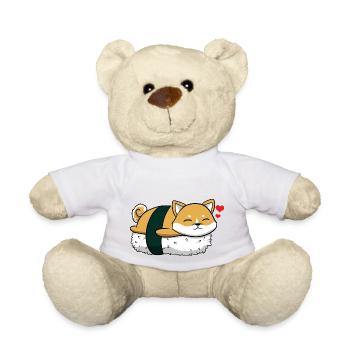 Shiba Inu Chien Sushi Japon Akita I Cadeau - Nounours - blanc - Devant