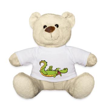 Crocodile de dessin animé - Nounours - blanc - Devant