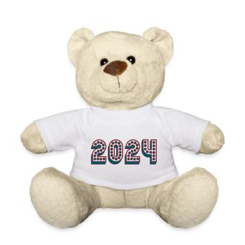 NOËL. ANNEE. ANNIVERSAIRE. RETRAITE. PAPA. MAMAM. - Nounours - blanc - Devant