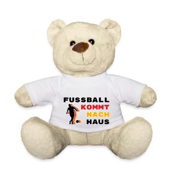 EM2024 Fußball Fußball kommt nach Haus Deutschland - Teddy - Weiß - Vorne