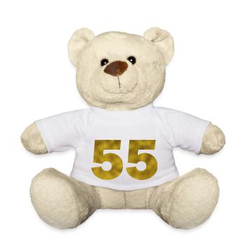 Geburtstag 55 Jahre - Teddy - Weiß - Vorne