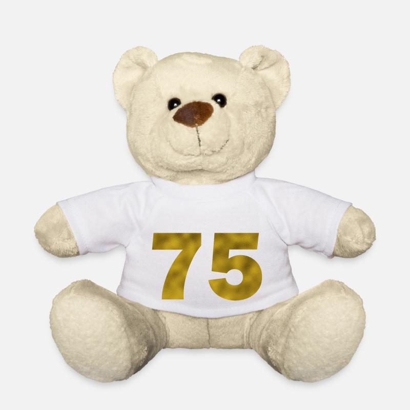Geburtstag 75 Jahre - Teddy - Weiß