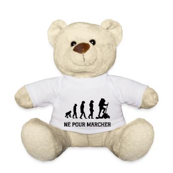 né pour marcher - Nounours - blanc - Devant